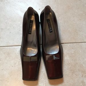 Nouchka patent maroon stylish shoes
